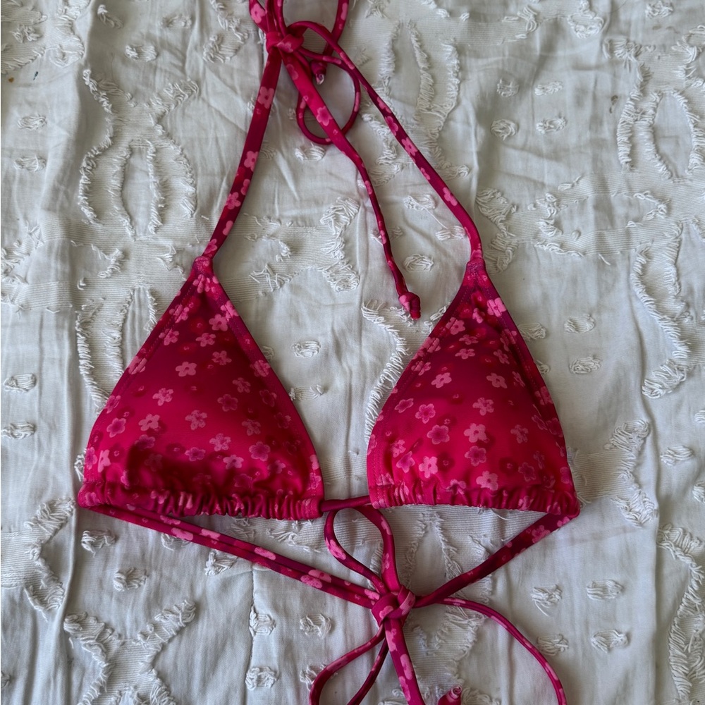Pink Floral Tilly’s XS Bikini top